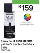 Rust-Oleum Spray Paint Painter's Touch + Flat Black 81415994-340g