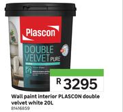 Plascon Wall Paint Interior Double Velvet White 81416859-20L