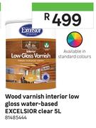 Excelsior Wood Varnish Interior Low Gloss Water Based Clear 81485444-5L