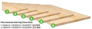 Pine Laminate Shelving 21mm Thick L600mm x W200mm 81483927