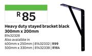 Heavy Duty Stayed Bracket Black 400mm x 250mm 81432332