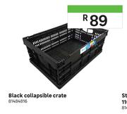Black Collapsible Crate 81484816