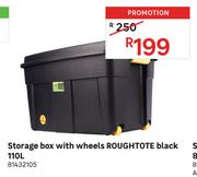 Roughtote Storage Box With Wheels Black 110L 81432105