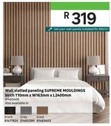 Supreme Mouldings Wall Slatted Paneling Birch T10mm x W163mm x L2400mm 81485408