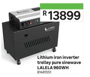 Lalela 960WH Lithium Iron Inverter Trolley Pure Sineware
