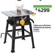Power Plus 210mm 1700W Table Saw With Base
