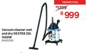 Dexter 20L 1400W Vacuum Cleaner (Wet & Dry)