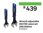 Dexter 200/250mm Wrench Adjustable Piece Set
