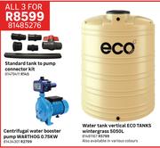 Standard Tank To Pump Connector Kit, Centrifugal Water Booster Pump,Eco Tanks Water Tank (Vertical)