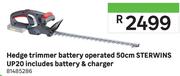 Sterwins Battery Operated Hedge Trimmer 50cm Up 20 (Includes Battery & Charger)