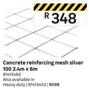 Concrete Reinforcing Mesh (Silver) 100 2.4m x 6m