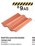 Roof Tile Concrete Double (Roman Red)