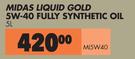 Midas Liquid Gold 5W-40 Fully Synthetic Oil MI5W40-5L
