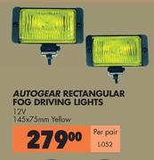 Autogear Rectangular Fog Driving Lights L-052-Per Pair