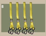 Midas Style Tie Downs, Straps & Luggage Holders Luggage Strap 4 Pce-25mmx1.8m 250Kg LH41M