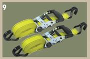 Midas Style Tie Downs, Straps & Luggage Holders Ratchet Tie Down 2 Pce 32mmx4.3m 800Kg LH12M