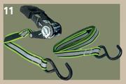 Midas Style Tie Downs,Straps & Luggage Holders Ratchet Tie Down Reflective Strap 4 Pce 25mmx3.6m 