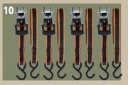 Midas Style Tie Downs, Straps & Luggage Holders Ratchet Tie Down Set 4 Pce 25mmx3.6m 340Kg LH21M