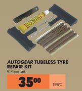 Autogear Tubeless Tyre Repair Kit 9 Piece Set TR9PC