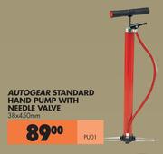 Autogear Standard Hand Pump With Needle Valve 38 x 450mm PU01