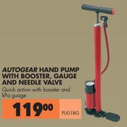 Autogear Hand Pump With Booster, Gauge & Needle Valve PU01BG