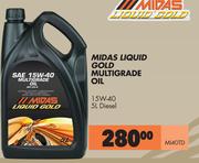 Midas Liquid Gold Multigrade Diesel Oil 15W-40 MI40TD-5L