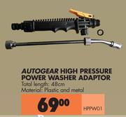 Autogear High Pressure Power Washer Adaptor HPPW01