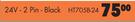 Autogear Single Hooters 24V 2 Pin Black HT705B-24