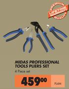 Midas Professional Tools Pliers Set 4 Piece Set PL4M