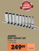 Ampro Deep Socket Set T45002