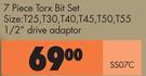 Autogear Sockets & Bit Sets 7 Piece Torx Bit Set SS07C