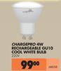 CHargepro 4W Rechargeable GU10 Cool White Bulb LM058-220V