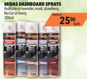 Midas Dashboard Sprays VARIOUS-300ml Each