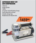 Autogear Mini 12V Air Compressor PU98