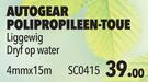 Autogear Polipropileen-Toue (Liggewig, Dryf op Water) 4mm x 15m SCO415