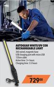 Autogear White/UV COB Rechargeable Light L-WL09