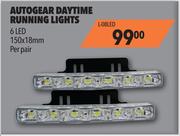 Autogear Daytime Running Lights L-08LED-Per Pair