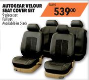 Autogear 9 Piece Velour Seat Cover Set SA495