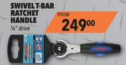 Midas Swivel T-Bar Ratchet Handle 1/4" Drive RT05M