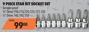 Midas 9 Piece Star Bit Socket Set SK9M