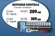 Autogear Sok stelle Chroom Vanadium 12-Stuk 3/8" Dryfsok SK12PC
