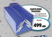 Midas Cantilever Toolbox 5 Compartments 460 x 248 x 220mm TB460M
