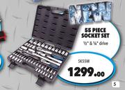 Midas 55 Piece Socket Set 1/2" & 1/4" Drive SK55M