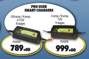 Pro User Smart Charger 0.8amp./ 4-amp. 6/12V 8 Stages PSA004 