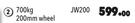 Autogear Wheel Jockeys 700kg 200mm Wheel JW200