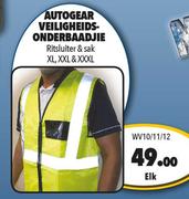 Autogear Veiligheidsonderbaadjie Ritsluiter & Sak XL, XXL, & XXXL WV10/11/12-Elk