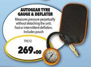 Autogear Tyre Gauge & Deflater TYG12