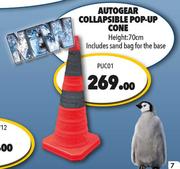 Autogear Collapsible Pop Up Cone Height 70cm Includes Sand Bag For The Base PUC01