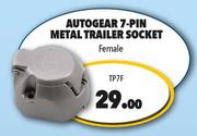 Autogear 7 Pin Metal Trailer Socket Female TP7F
