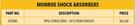Monroe Shock Absorber For Opel Corsa 2005-2012 Rear Shocks Part No GT2082